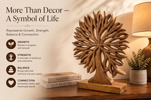 LEKUVIA Carved Wooden Tree Sculpture