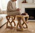 Heavy-duty solid wood side tables, in various shapes