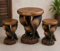 Custom Hand-Carved Animal Tables & Stools