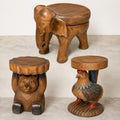Hand-Carved Animal Stools & Side Tables