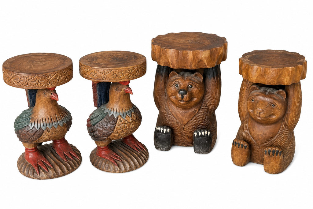 Hand-Carved Animal Stools & Side Tables